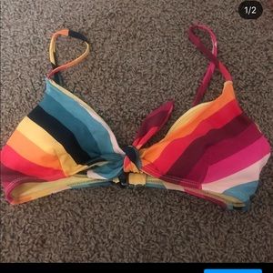 rainbow bikini top